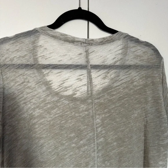 Monrow Textured Relaxed Tee - Light Grey - Picture 8 of 9